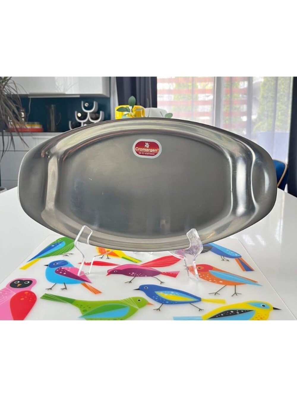 Vintage WMF Cromargan 18/10 stainless steel serving tray-Germany